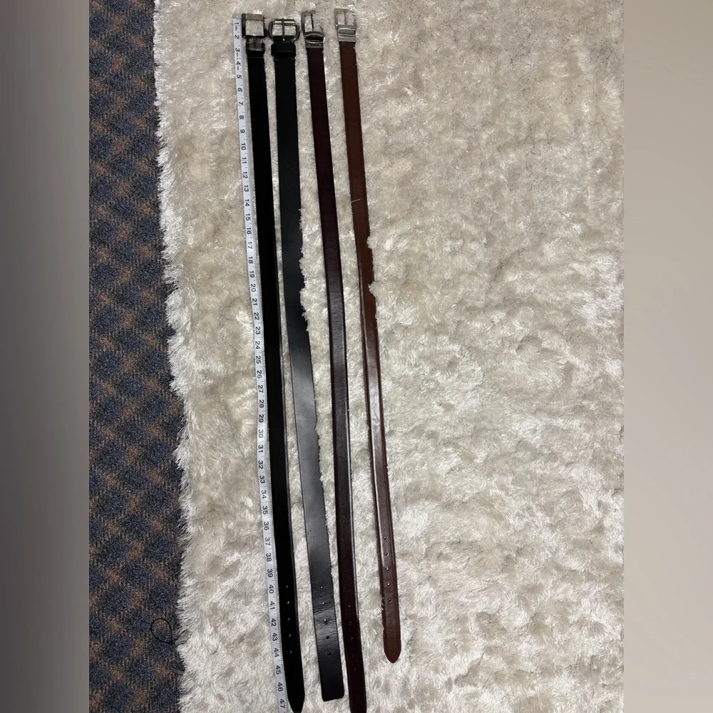 Men’s Leather Belts 4pack/Sizes 40-41 / 2 Black, 2 Brown & Mahogany Reversible